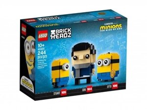 Конструктор LEGO 40420 Brickheadz Minions Грю, Стюарт і Отто