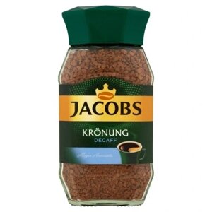 Розчинна кава без кофеїну Jacobs 100 г Kronung Decaff 100г