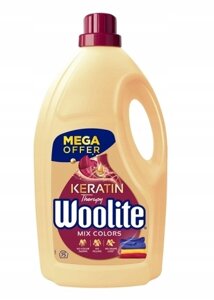 Засіб рідина для прання Woolite Color Keratin 4,5 л 75 праннів для кольорових тканин