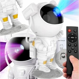 Біла лампа для проектора Kubres Stars Projector нічник для дітей Led Laser астронавт Lewer