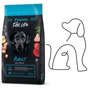Сухий корм Fitmin dog For Life Adult великої породи 12 кг в Івано-Франківській області от компании Інтернет-магазин EconomPokupka