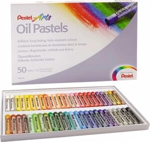 Олівці пастельні Pentel 50 шт. свіжі олійні пастелі кольорів Xxl