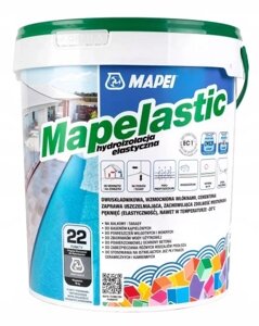 Ізоляція Mapei рідка фольга двокомпонентна гідроізоляція Mapelastic набір 16 кг (a+b)