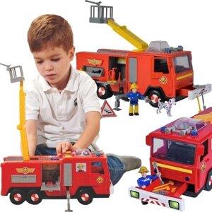 Пожежна машина Simba Fireman Sam Jupiter Pro + фігурка сема собаки 9252516 пожежник марка вантажівка з дробинами в Івано-Франківській області от компании Інтернет-магазин EconomPokupka