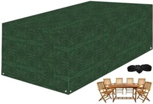 Садове покривало для набору 240 х 180 х 100 см зелене Накидка на комплект садових меблів стіл і стільці в Івано-Франківській області от компании Інтернет-магазин EconomPokupka