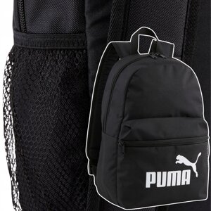 Рюкзак спортивний Puma 079879 01 чорний малий міський Phase Small Backpack для жінок і чоловіків із логотипом