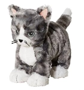 Ikea Lilleplutt Mascot Plush Cat Grey White плюшева іграшка кіт сірий білий 25 см 002.604.51