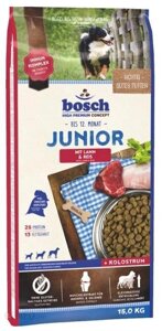 Корм для собак Bosch Junior Lamb & Rice 15 кг
