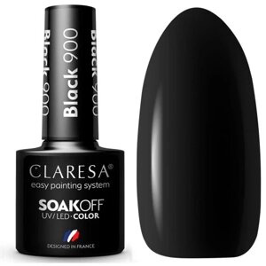 10 шт. Claresa Soak Off Uv/led гібридний лак для нігтів 900 чорний 5г