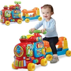 Дитяча іграшка поїзд Vtech Traveler's Train 60678 4in1 Ride-on Ride-up Pusher Blocks