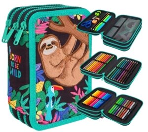 Триповерховий розкладний пенал Coolpack з наповненням модель "colorino Wildkid" зображення лінивця у 3d в Івано-Франківській області от компании Інтернет-магазин EconomPokupka