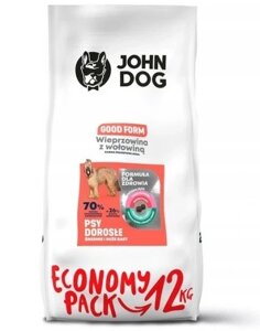 Сухий корм для великих порід John Dog свинина 12 кг в Івано-Франківській області от компании Інтернет-магазин EconomPokupka