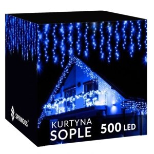 Світлова штора гірлянда Springos CL0502 icicle Christmas tree lights 500 вогнів SOPLE 500LED ЗОВНІШНІ ЛАМПИ 225 М ДЛЯ