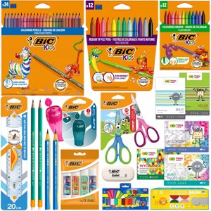 Набір для школи Bic для класів 1-3: олівці фломастери олівці блокноти клей + подарунок в Івано-Франківській області от компании Інтернет-магазин EconomPokupka