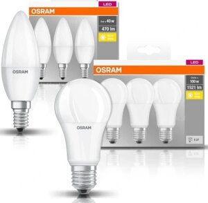 Світлодіодні лампи Osram 3 шт. LED лампи E27 13W 1521lm + 3 шт. Candle 5W OSRAM