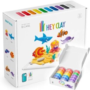 Пластилін Hey Clay Ocean морські тварини океану 18 кольорів + аплікація Tm Toys