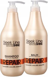 Stapiz Sleek Line Repair шампунь 1л + бальзам для блиску набір для волосся 100 мл 1000 мл в Івано-Франківській області от компании Інтернет-магазин EconomPokupka