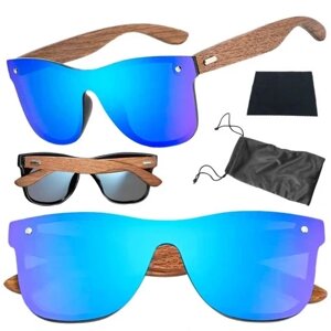 Окуляри сонцезахисні Sunglasson Nerdy унісекс поляризаційні з фільтром Uv400 вибір дерев'яні чоловічі