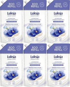 Рідке мило Luksja Creamy & Soft 0,9 900 г льон з рисовим молоком запас 900мл х 6 шт в Івано-Франківській області от компании Інтернет-магазин EconomPokupka