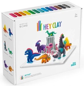 Пластикова маса Hey Clay Mega Dinos Hcl18006pcs 18 кольорів динозаври Tm Toys в Івано-Франківській області от компании Інтернет-магазин EconomPokupka