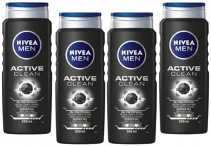 Гель Nivea Men Active Clean 500 Ml набір для душу для чоловіків 4x500ml в Івано-Франківській області от компании Інтернет-магазин EconomPokupka