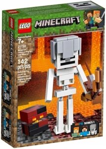 Конструктор LEGO Minecraft 21150 BigFig - скелет з кубом магми