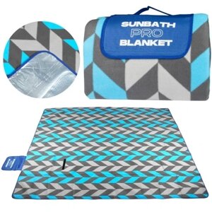 Килим Sun Pro Blue Sand прямокутний 200 шт. см плед для пікніка 200x200cm пляжний з ручками та ізоляцією в Івано-Франківській області от компании Інтернет-магазин EconomPokupka