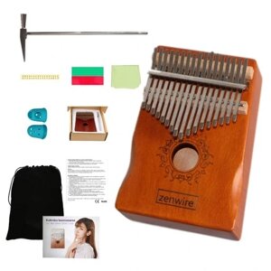 Kalimba Zenwire 1014354012 Інструмент 17 клавіш дерев'яний MAHOŃ K-01