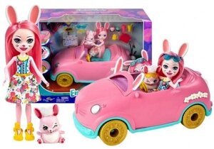Іграшковий автомобіль Enchantimals Bunny Car Hcf85 машинка для ляльок + лялька