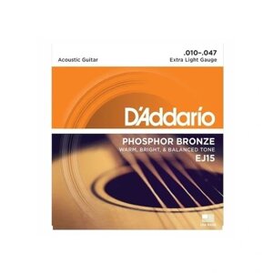 Струни для акустичної гітари D'Addario EJ15 10-47 в Івано-Франківській області от компании Інтернет-магазин EconomPokupka