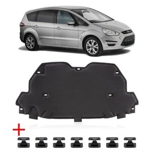 Ford S-max Mk1 і 2006-2014 звукоізоляція капота + штифти Am21u16746aa 2006-14 повний комплект з штифтами