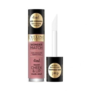 5 шт. Рум'яна для щок у вигляді рідини рожеві Eveline Cosmetics Wonder Match 02 4,5 г помада 4в1 номер