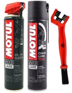 Спрей для ланцюгів Motul 102980 набір ланцюга C1 400ml & C2+ щітка K2 в Івано-Франківській області от компании Інтернет-магазин EconomPokupka