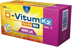 Дієтична добавка Oleofarm D-Vitum forte Max 100 µg K2 вітамін D3 капсули 120 шт