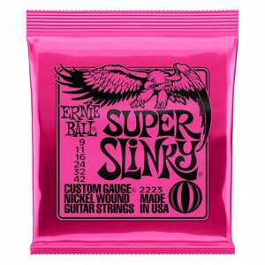 Струни для гітари Ernie Ball Eb2223 Super Slinky Nickel 9-42