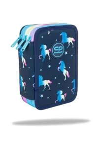 Розкладний трьохкамерний пенал Coolpack зі спорядженням Jumper Blue Unicorn в Івано-Франківській області от компании Інтернет-магазин EconomPokupka