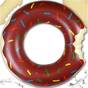 Коло для плавання Aff Donut шоколадне 120 см надувне для тренувань у басейні над водою рятувальне 120см Xxxl