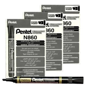 36 перманентний маркер чорний Pentel 1 шт. перманентний маркер Pentel N860 - зі зрізом чорний - набір 36шт Pentel N860 в Івано-Франківській області от компании Інтернет-магазин EconomPokupka