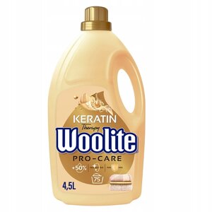 Засіб рідина для прання Woolite Pro-Care Keratin 4,5 л 75 праннів для білих та кольорових тканин