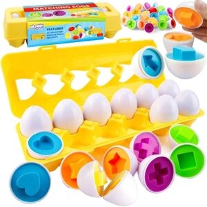 Пазл «Яйця Монтессорі» - підбирайте форми та кольори Woopie 5904326948426