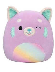 Lexis фіолетовий панда з райдужним животиком Squishmallows плюшева іграшка 30 см