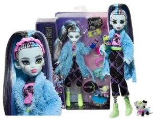 Лялька Mattel Monster High Frankie Stein 29 см Doll Pijama Party Hky