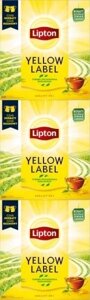 Чорний експрес-чай Lipton 200 г у 3 пакетах Yellow Label 100 штук в Івано-Франківській області от компании Інтернет-магазин EconomPokupka