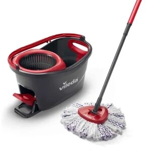 Відро та віджимна швабра Vileda Turbo Spin Mop 3в1 з мікрофібри 22см