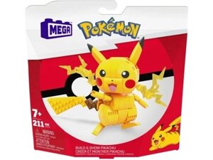 Mega Bloks Pikachu будівельні блоки 211 штук пластикові кубики Pokemon Gmd31 Mattel