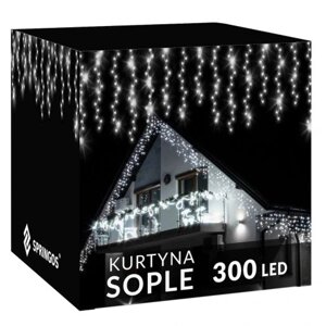Світлова штора гірлянда Springos CL0300 icicle Christmas tree lights 300 вогнів
