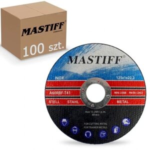 Диск по металу 125x1.0 MASTIFF 100 шт.