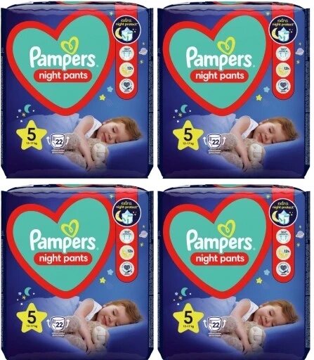 Підгузки-трусики Pampers Night розмір 5 88 шт. панталони 12-17 кг від компанії Інтернет-магазин EconomPokupka - фото 1