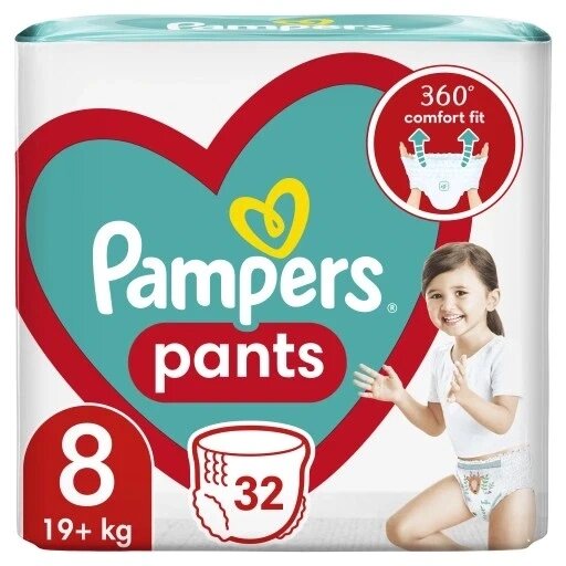 Підгузки-трусики Pampers Pants розмір 8 32 шт. від 19+ кг від компанії Інтернет-магазин EconomPokupka - фото 1