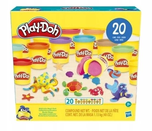 Play-doh Multicolor Magic Pack F2829 Castry 20 туб 113 кг Hasbro від компанії Інтернет-магазин EconomPokupka - фото 1